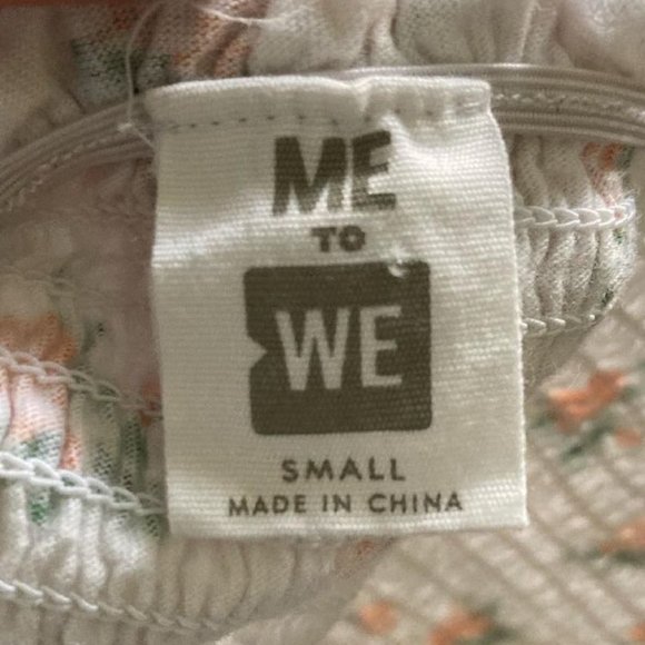 🥑FREE🥑 w/any FP purchase PacSun Off the Shoulder Floral Crop Top in White - Picture 3 of 3